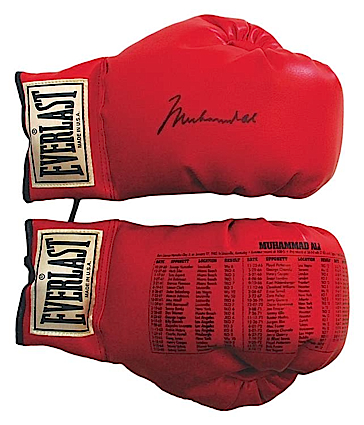 Muhammad Ali Autographed Boxing Gloves (JSA)