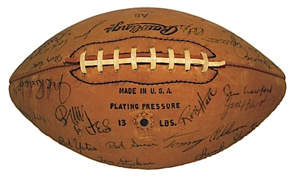 1963 Boston Patriots & 1971 KC Chiefs Team Autographed Footballs (2) (JSA)