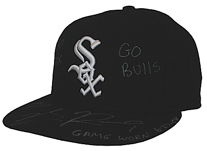 6/27/2008 Derrick Rose Chicago White Sox Autographed Cap Worn to Throw Out First Pitch (JSA) (Rose LOA)