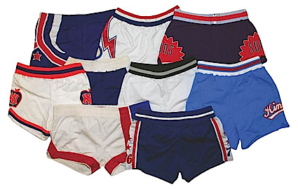 Lot of ABA and NBA Game-Used Shorts (10)