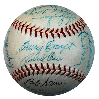 Lot of 1959 KC Athletics Team Autographed Baseballs with Roger Maris (2) (JSA)