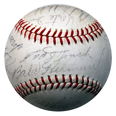 Old Timers Day Autographed Baseball (JSA)