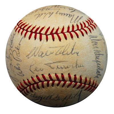 1964 LA Dodgers Team Autographed Baseball (JSA)