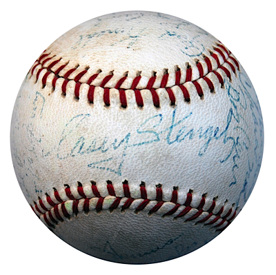 1963 NY Mets Team Autographed Baseball with Casey Stengel (JSA)