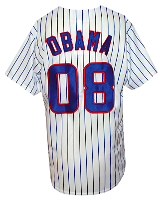President Barack Obama Autographed Chicago Cubs "08" Home Jersey (JSA)