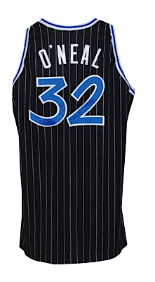1992-1993 Shaquille ONeal Rookie Orlando Magic Game-Used & Autographed Road Jersey (JSA)