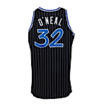 1992-1993 Shaquille ONeal Rookie Orlando Magic Game-Used & Autographed Road Jersey (JSA)