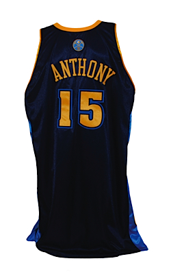 2005-2006 Carmelo Anthony Denver Nuggets Game-Used Road Alternate Jersey 