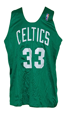Circa 1991 Larry Bird Boston Celtics Reversible Warm-Up Practice Jersey
