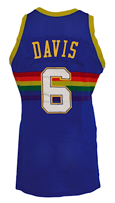 1988-1989 Walter Davis Denver Nuggets Game-Used Road Uniform (2)
