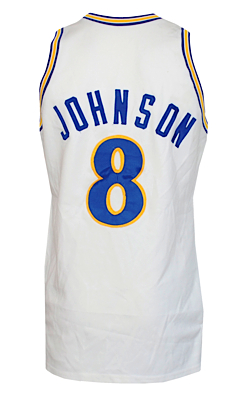 1989-1990 Marques Johnson Golden State Warriors Game-Used Home Jersey