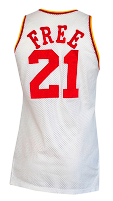 1986-1987 World B. Free Houston Rockets Game-Used Home Jersey