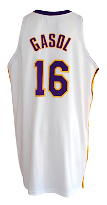 2008-2009 Pau Gasol Los Angeles Lakers Game-Used Alternate Jersey