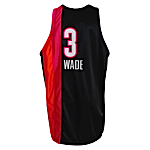 2005-06 Dwayne Wade Miami Heat (1971-72 Floridians) Throwback Game-Used Black Jersey (Championship Season)