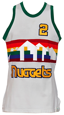 Early 1980s Alex English Denver Nuggets Game-Used Home Uniform (2)