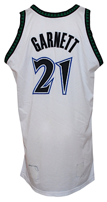 2006-2007 Kevin Garnett Minnesota Timberwolves Game-Used Home Jersey (Team Letter)