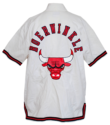 Mid 1970s Tom Boerwinkle Chicago Bulls Worn Home Warm-Up Jacket