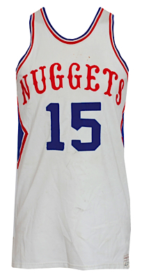1974-1975 Pat McFarland Denver Nuggets Game-Used Home Jersey (MEARS LOA)