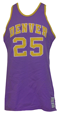 1971-1972 Dave Robisch Denver Rockets Game-Used Road Uniform (2) (MEARS LOA)