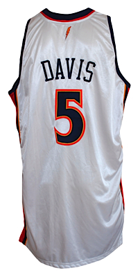 2004-2005 Baron Davis Golden State Warriors Game-Used Home Jersey