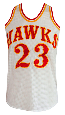 Circa 1976 Lou Hudson Atlanta Hawks Game-Used Home Jersey