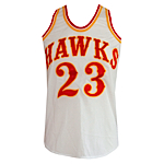Circa 1976 Lou Hudson Atlanta Hawks Game-Used Home Jersey