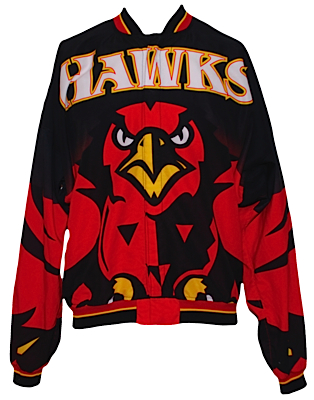 1995-1996 Spud Webb Atlanta Hawks Worn Warm-Up Uniform (2)