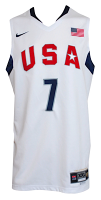 2008 Deron Williams USA Summer Olympics Game-Used Home Jersey (Olympic Gold Medal)