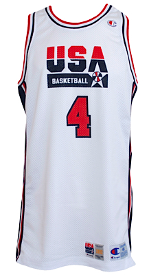 1992 Christian Laettner USA Olympic Dream Team Game-Used Home Jersey