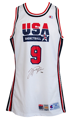 1992 Michael Jordan USA Dream Team Pro-Cut Autographed Home Jersey (UDA) (JSA)