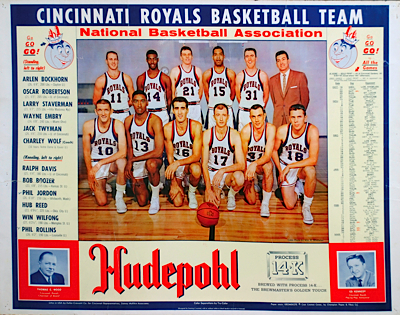 1960-1961 Cincinnati Royals Original Team Display Piece (Big O Rookie)