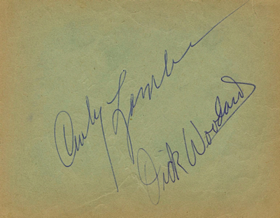 Lot of Lambeau & Nagurski Autographed Album Page & Check (2) (JSA)