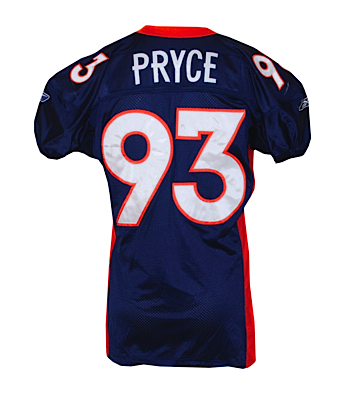 2004 Trevor Pryce Denver Broncos Game-Used Home Jersey (PSA/DNA/NFL) 