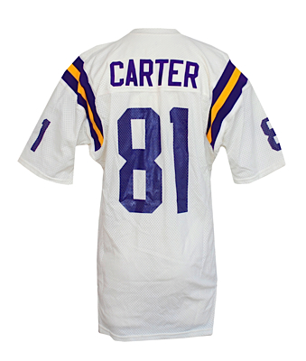 Early 1980s Anthony Carter Minnesota Vikings Game-Used Road Jersey