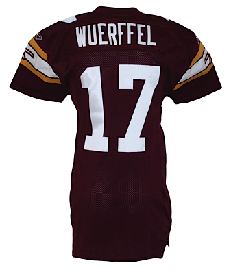 2002 Danny Wuerffel Washington Redskins Game-Used Home Jersey
