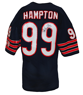 Circa 1985 Dan Hampton Chicago Bears Game-Used & Autographed Home Jersey (JSA) (MEARS A10)