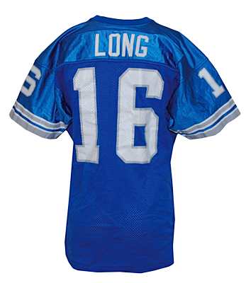 Lot of Detroit Lions Quarterbacks Game-Used Home Jerseys  - Mitchell & Long (2)