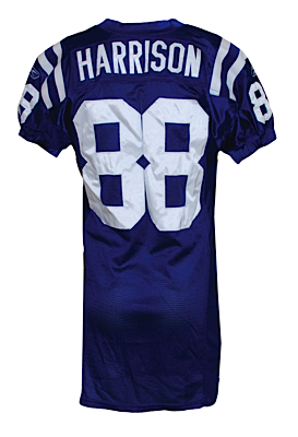 2004 Marvin Harrison Indianapolis Colts Game-Used Home Jersey