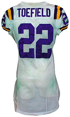2003 LaBrandon Toefield LSU Tigers Cotton Bowl Game-Used & Autographed Uniform with Cleats and Gloves (6) (JSA)