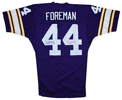 Circa 1977 Chuck Foreman Minnesota Vikings Game-Used & Autographed Home Jersey (Team Repairs) (JSA)