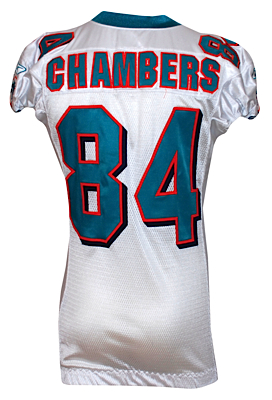 9/23/2007 Chris Chambers Miami Dolphins Game-Used Road Jersey (Team Letter) (MEARS A10)