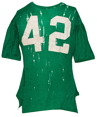 1953 Joe Heap Notre Dame Letterman Blanket with Game-Used Jersey (2) (All-American) (Team Repairs)