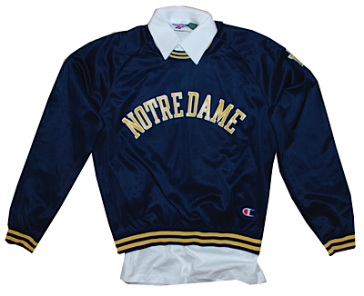 1990s Lou Holtz Notre Dame Sideline Jacket, Shirt & Cap (3) (Holtz LOA)