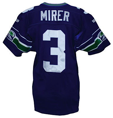 1994 Rick Mirer Seattle Seahawks Game-Used Home Jersey