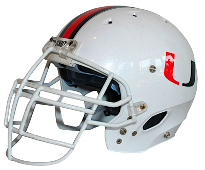 Early 2000s Jonathan Vilma Miami Hurricanes Game-Used & Autographed Helmet (JSA)
