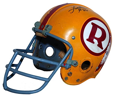 Circa 1960-1970 "Lombardi R" Game-Used Washington Redskins Helmet Autographed By Redskins Great Len Hauss (JSA)