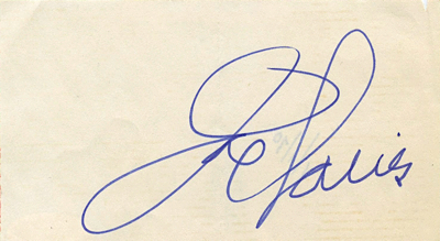 Joe Louis Autographed Cut (JSA)