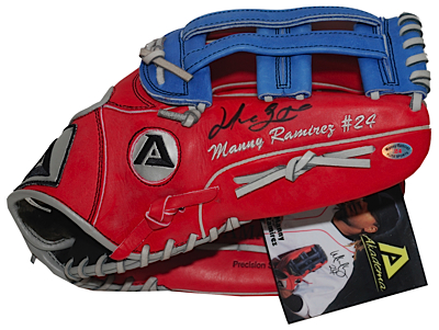 Manny Ramirez Boston Red Sox Autographed Game Model Glove (JSA)
