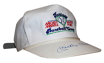 Mickey Mantle Fantasy Baseball Camp Worn & Autographed Cap (JSA)