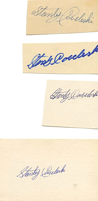 Lot of Stanley Coveleski Autographs (20) (JSA)